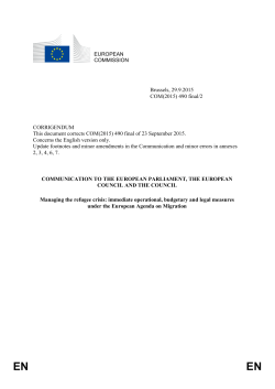 Managing the refugee crisis