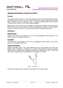 Applying declination and grid correction