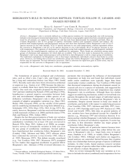 Ashton and Feldman 2003 - University of Arizona | Ecology and