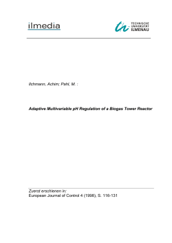 Adaptive Multivariable pH Regulation of a Biogas Tower Reactor