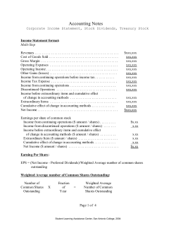 Accounting Notes