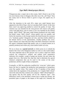 Hungary Bull`s Blood