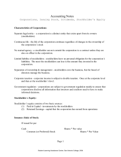 Accounting Notes