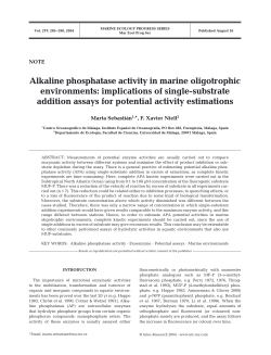 Alkaline phosphatase activity in marine oligotrophic environments