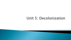 Unit 5: Decolonization