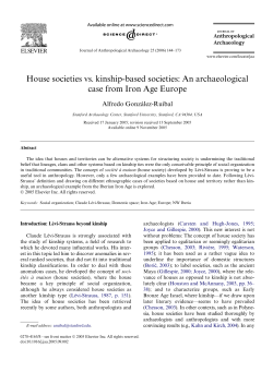 House societies vs. kinship-based societies: An archaeological case