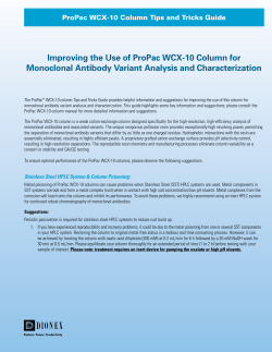Optimizing the Use of ProPac WCX