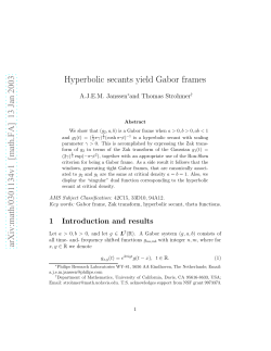 Hyperbolic secants yield Gabor frames