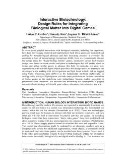 Interactive Biotechnology: Design Rules for Integrating Biological