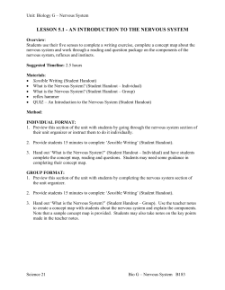 Lesson 5 &ndash; Nervous System - Saskatchewan Rivers Public School