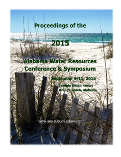 2015 AL Water Resources Conference Proceedings