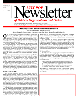 Party Systems and Country Governance