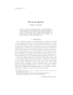 Ext in the nineties - Mathematics