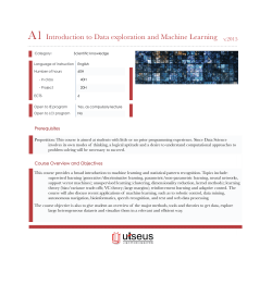 A1 Introduction to Data exploration and Machine Learning