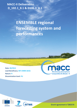 ENSEMBLE regional forecasting system and