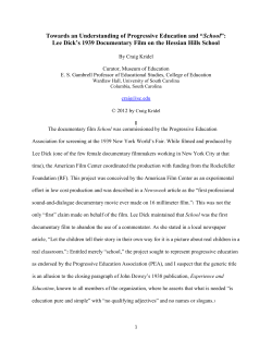 Kridel, Craig. Towards an Understanding of Progressive Education