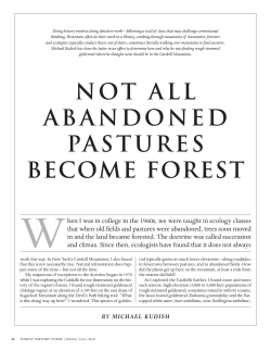not all abandoned pastures become forest
