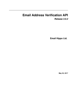 Email Address Verification API