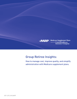 Group Retiree Insights - AARP Medicare Supplement Insurance Plans