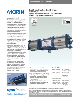 Flow Control Ductile Iron/Stainless Steel Cylinders Quarter