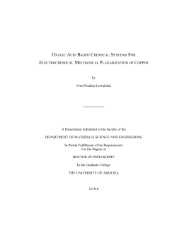 OXALIC ACID BASED CHEMICAL SYSTEMS FOR