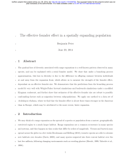 The effective founder effect in a spatially expanding