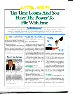 Tax Time Looms And You Have The Power To File With Ease