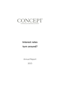 Interest rates turn around? - CONCEPT Verm&ouml;gensmanagement