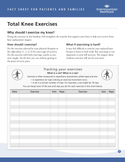 Total Knee Exercises - Intermountain Healthcare