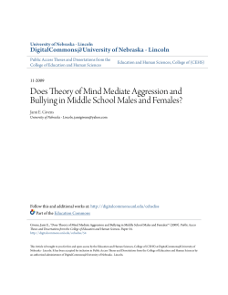 Does Theory of Mind Mediate Aggression and Bullying in Middle