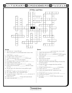 Of Mice and Men Crossword Puzzle