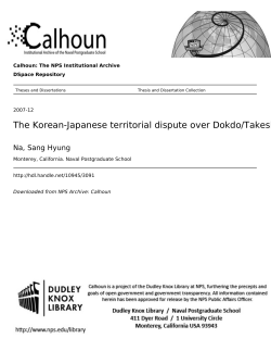 The Korean-Japanese territorial dispute over Dokdo/Takeshima