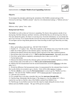 PARTICIPATION: A Simple Model of an Expanding Universe