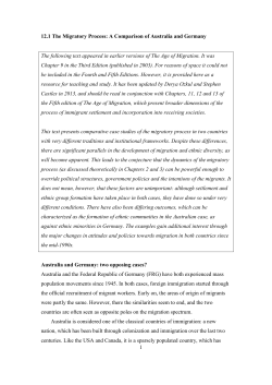 12.1 The Migratory Process: A Comparison of Australia and Germany