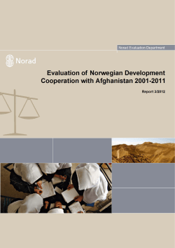 Evaluation of Norwegian Development Cooperation with