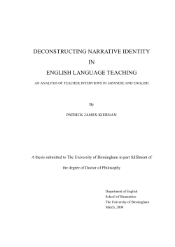 deconstructing narrative identity in english language teaching