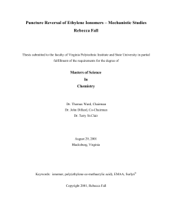 Puncture Reversal of Ethylene Ionomers