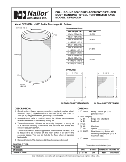 Submittal, Model DFR360DH, Full Round 360&deg; Displacement