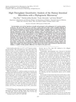 High-Throughput Quantitative Analysis of the Human Intestinal