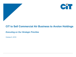 Presentation - CIT Investor Relations