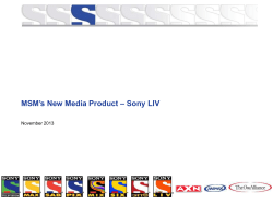 MSM`s New Media Product – Sony LIV