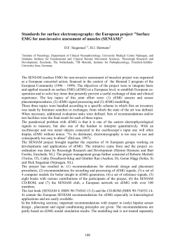 Standards for surface electromyography: the European project