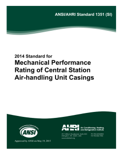 Mechanical Performance Rating of Central Station Air