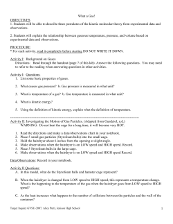 Kinetic Molecular Theory