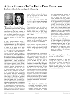 a quick reference to the use of prior convictions