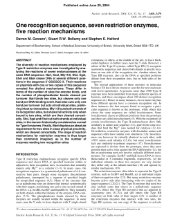 One recognition sequence, seven restriction enzymes, five reaction