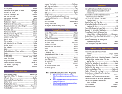 Contemporary Fiction Historical Fiction Fantasy/Science Fiction