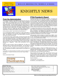 November - HBMS PTSA