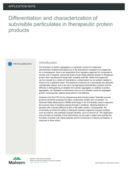 Differentiation and characterization of subvisible particulates in
