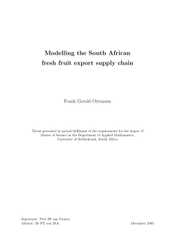 Modelling the South African fresh fruit export supply chain